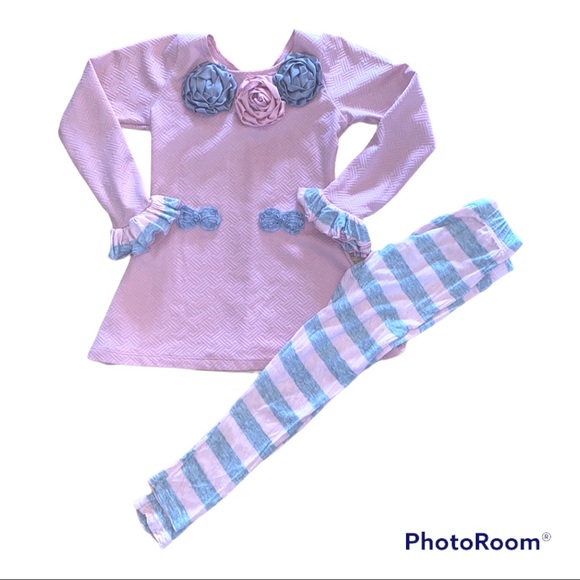 BMG Other - BMG Couture Pink & Gray Legging Set 6